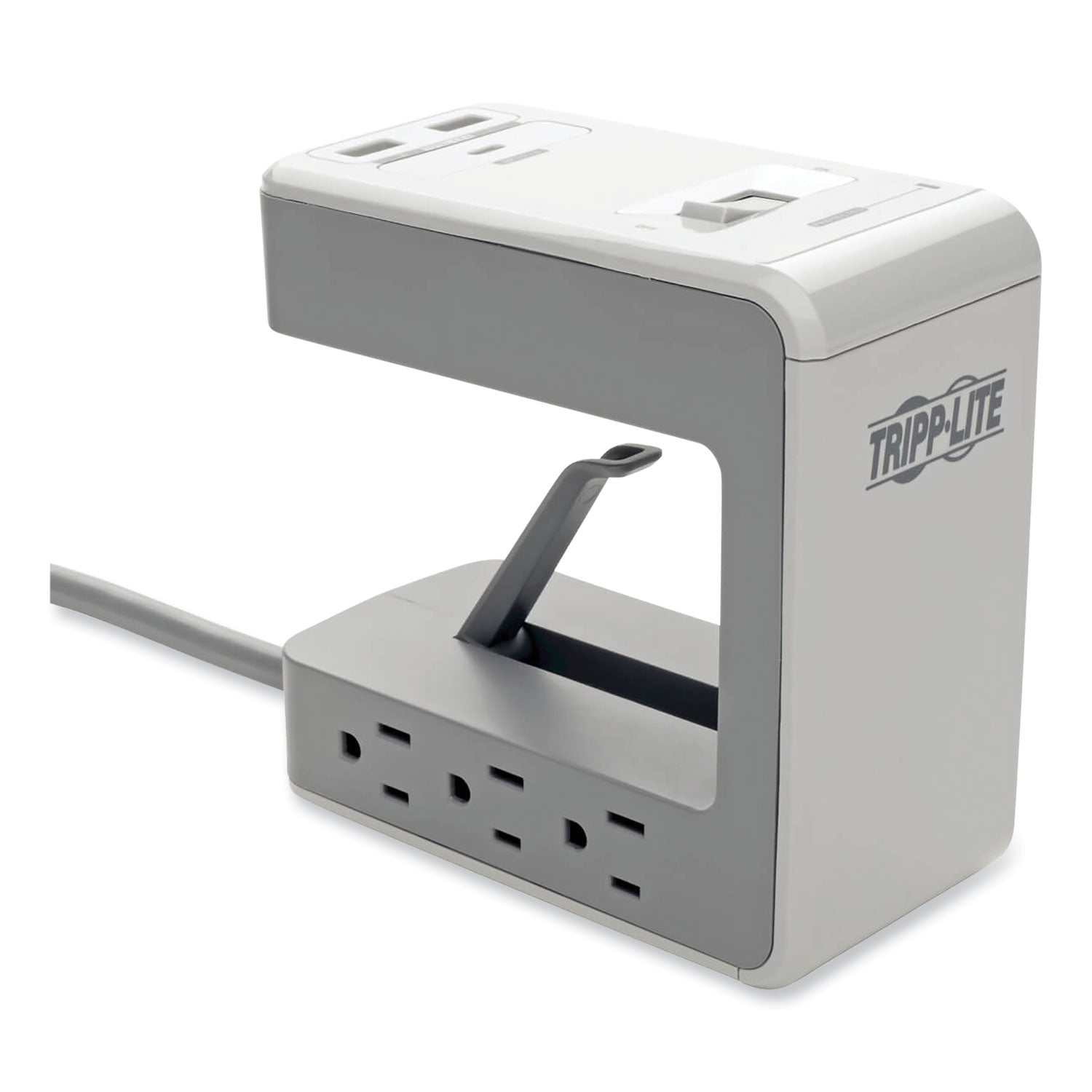 surge-protector-6-ac-outlets-2-usb-a-and-1-usb-c-ports-8-ft-cord-1080-j-gray_trptlp648usbc - 1