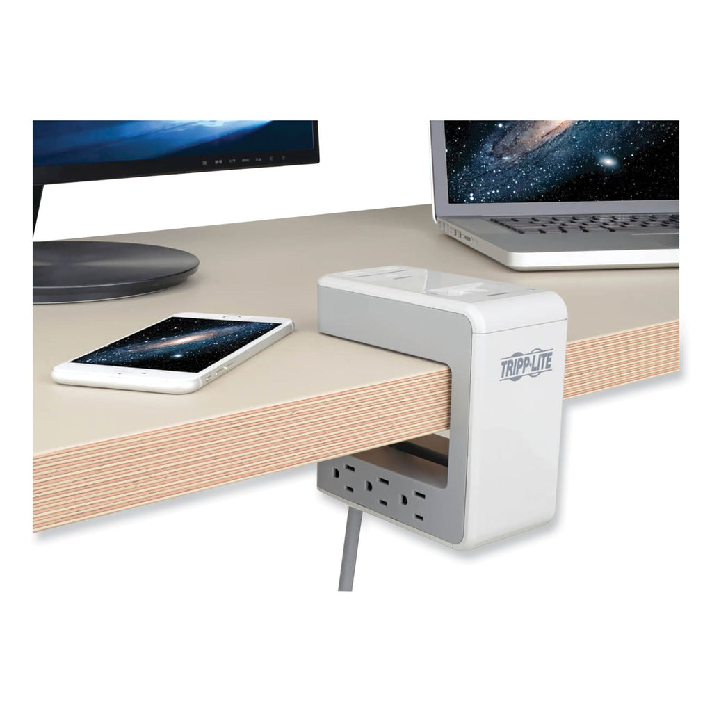 surge-protector-6-ac-outlets-2-usb-a-and-1-usb-c-ports-8-ft-cord-1080-j-gray_trptlp648usbc - 2