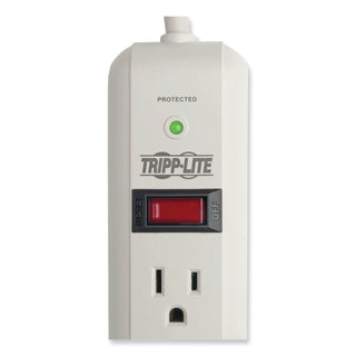Protect It! Surge Protector, 7 AC Outlets, 12 ft Cord, 1,080 J, Light Gray - 