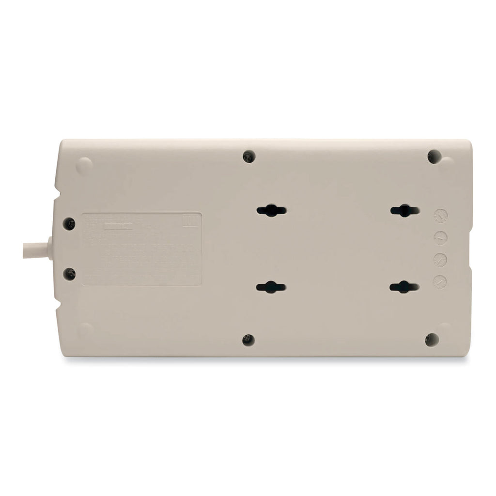 Protect It! Surge Protector, 8 AC Outlets, 8 ft Cord, 1,440 J, Light Gray - 