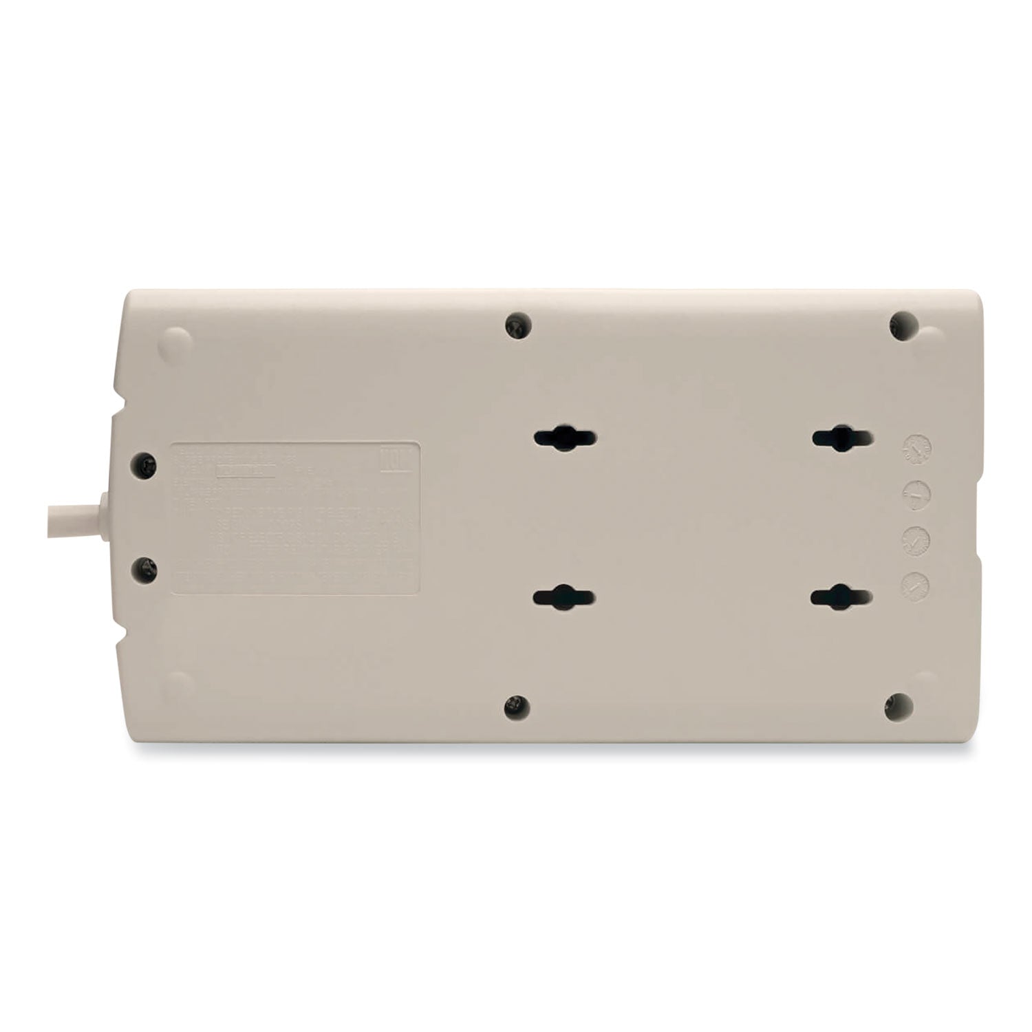 Protect It! Surge Protector, 8 AC Outlets, 8 ft Cord, 1,440 J, Light Gray - 