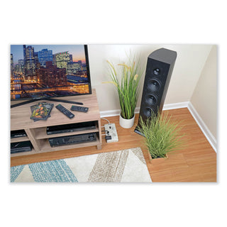 Protect It! Surge Protector, 8 AC Outlets, 8 ft Cord, 1,440 J, Light Gray - 