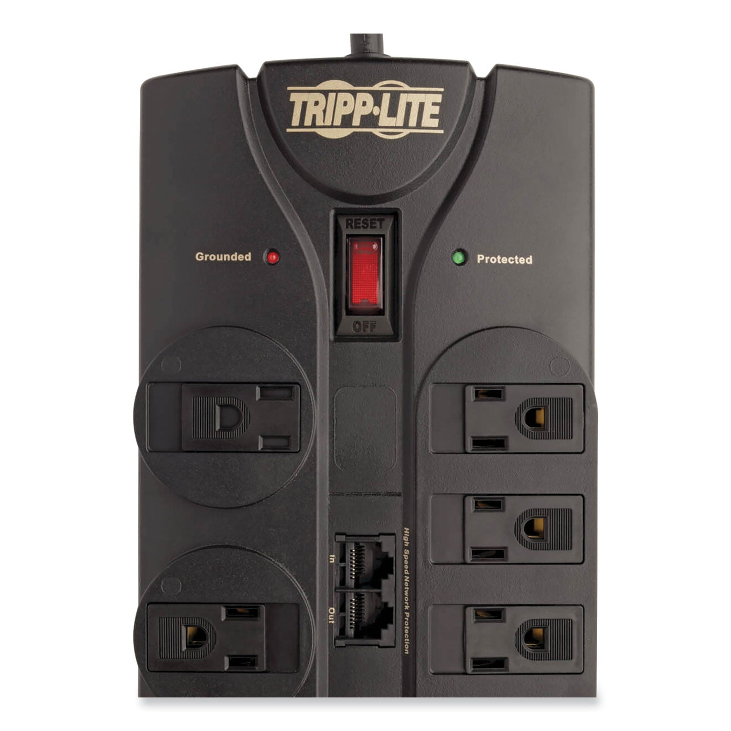 Protect It! Surge Protector, 8 AC Outlets, 10 ft Cord, 3,240 J, Black - 