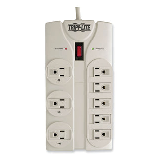 Protect It! Surge Protector, 8 AC Outlets, 25 ft Cord, 1,440 J, Light Gray - 