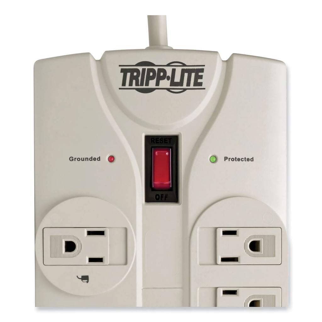Protect It! Surge Protector, 8 AC Outlets, 25 ft Cord, 1,440 J, Light Gray - 