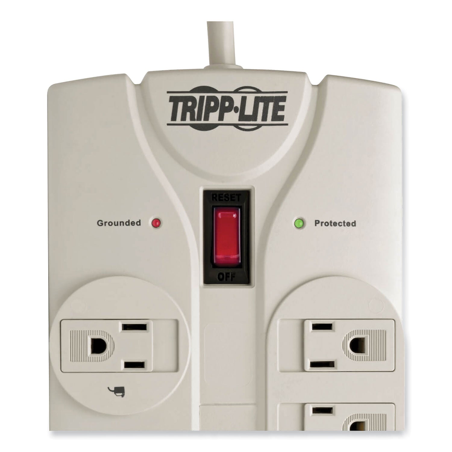 Protect It! Surge Protector, 8 AC Outlets, 25 ft Cord, 1,440 J, Light Gray - 