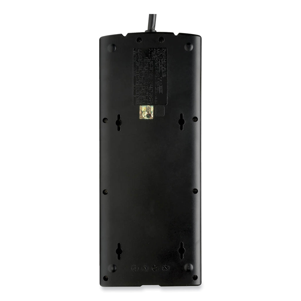 Protect It! Surge Protector, 12 AC Outlets, 8 ft Cord, 2,880 J, Black - 