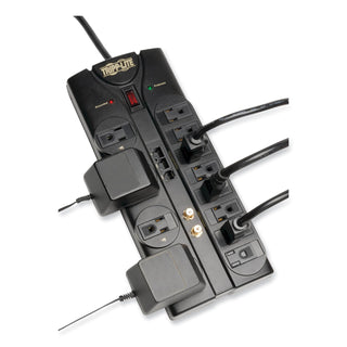 Protect It! Surge Protector, 12 AC Outlets, 8 ft Cord, 2,880 J, Black - 