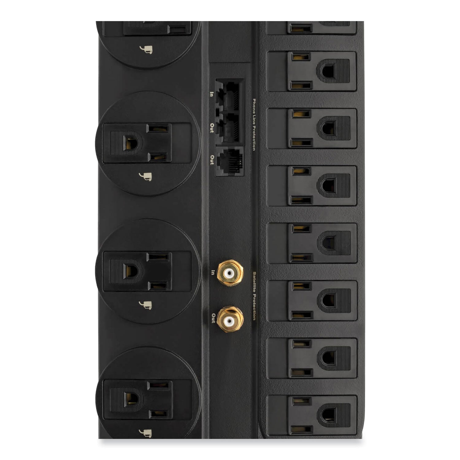 Protect It! Surge Protector, 12 AC Outlets, 8 ft Cord, 2,880 J, Black - 