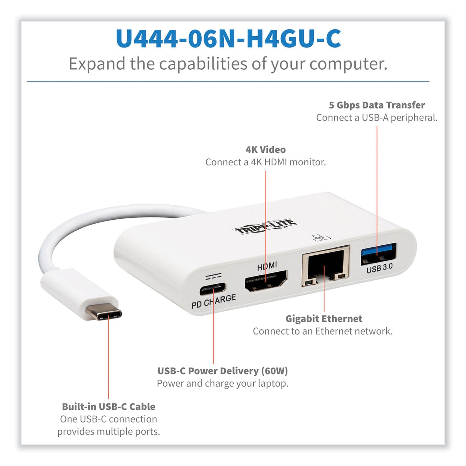4k-dock-with-charging-and-ethernet-usb-c-4k-hdmi-usb-a-pd-charging-white_trpu44406nh4guc - 3