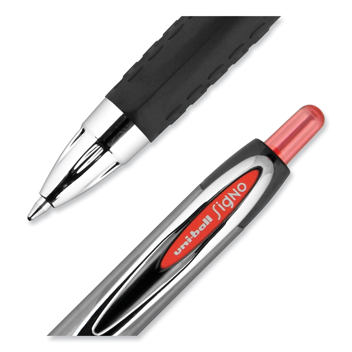 signo-207-gel-pen-retractable-medium-07-mm-red-ink-smoke-black-red-barrel-dozen_ubc33952 - 5