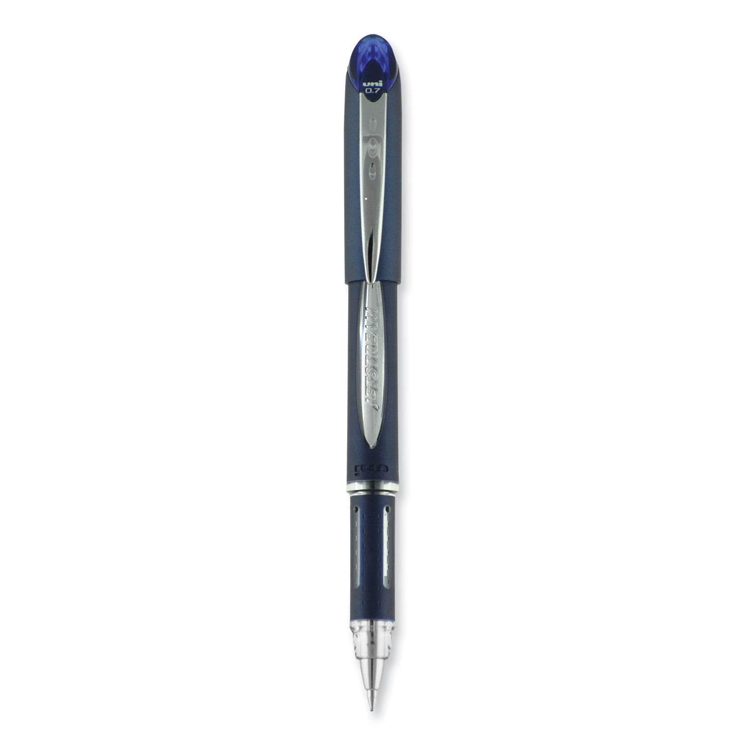 jetstream-hybrid-gel-pen-stick-fine-07-mm-blue-ink-blue-silver-barrel_ubc40174 - 1