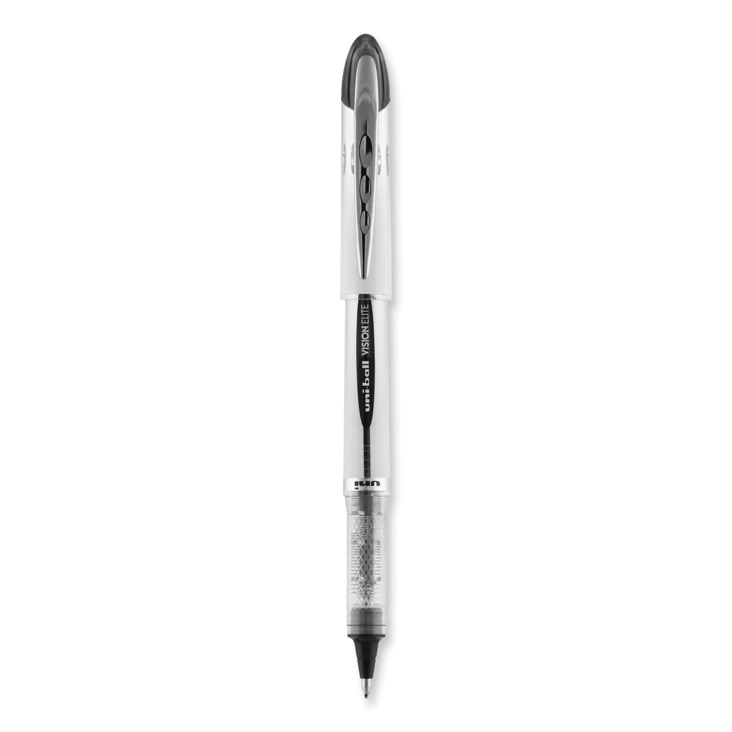 vision-elite-hybrid-gel-pen-stick-bold-08-mm-black-ink-white-black-clear-barrel_ubc61231 - 2