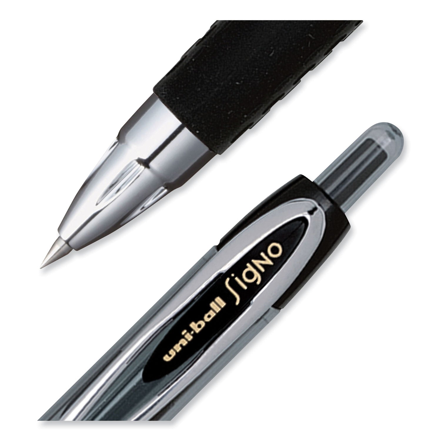 signo-207-gel-pen-retractable-fine-05-mm-black-ink-smoke-black-barrel-dozen_ubc61255 - 6