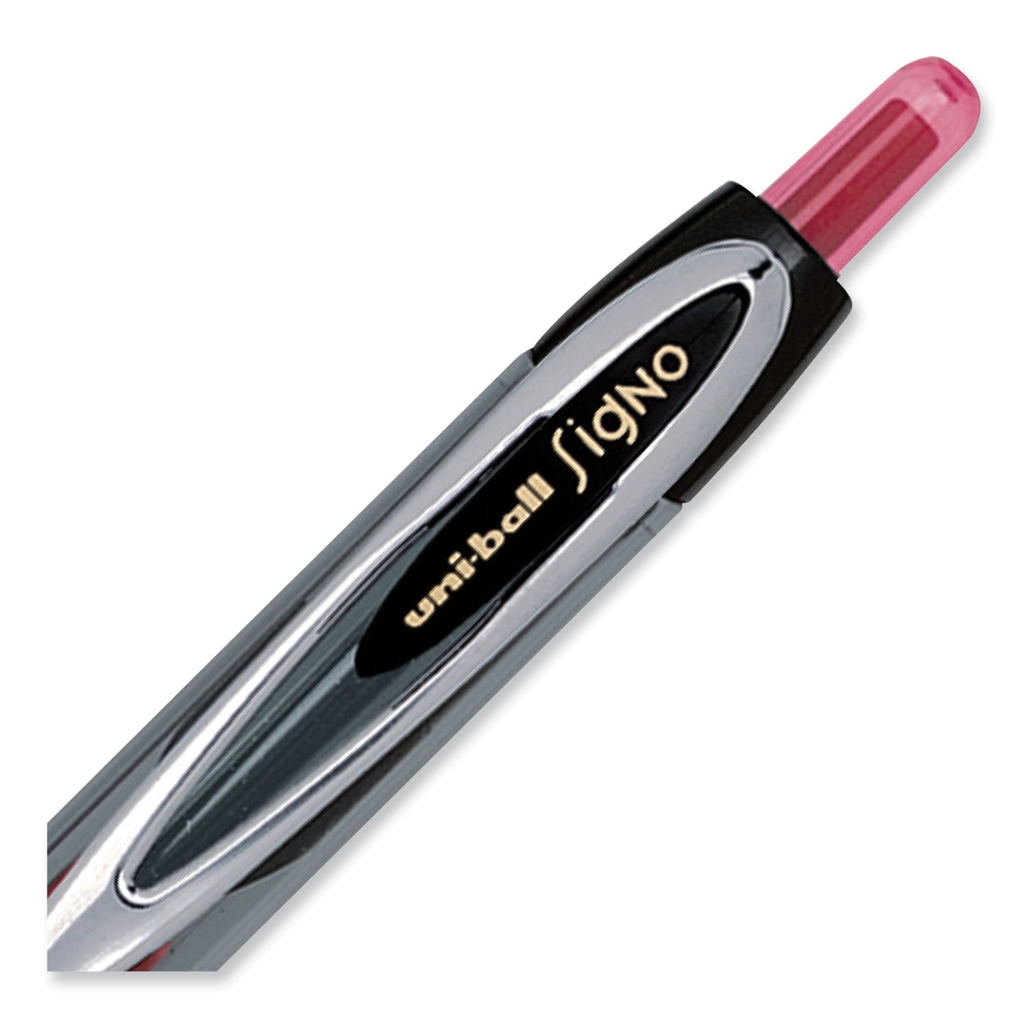 signo-207-gel-pen-retractable-fine-05-mm-red-ink-smoke-black-red-barrel-dozen_ubc61257 - 6