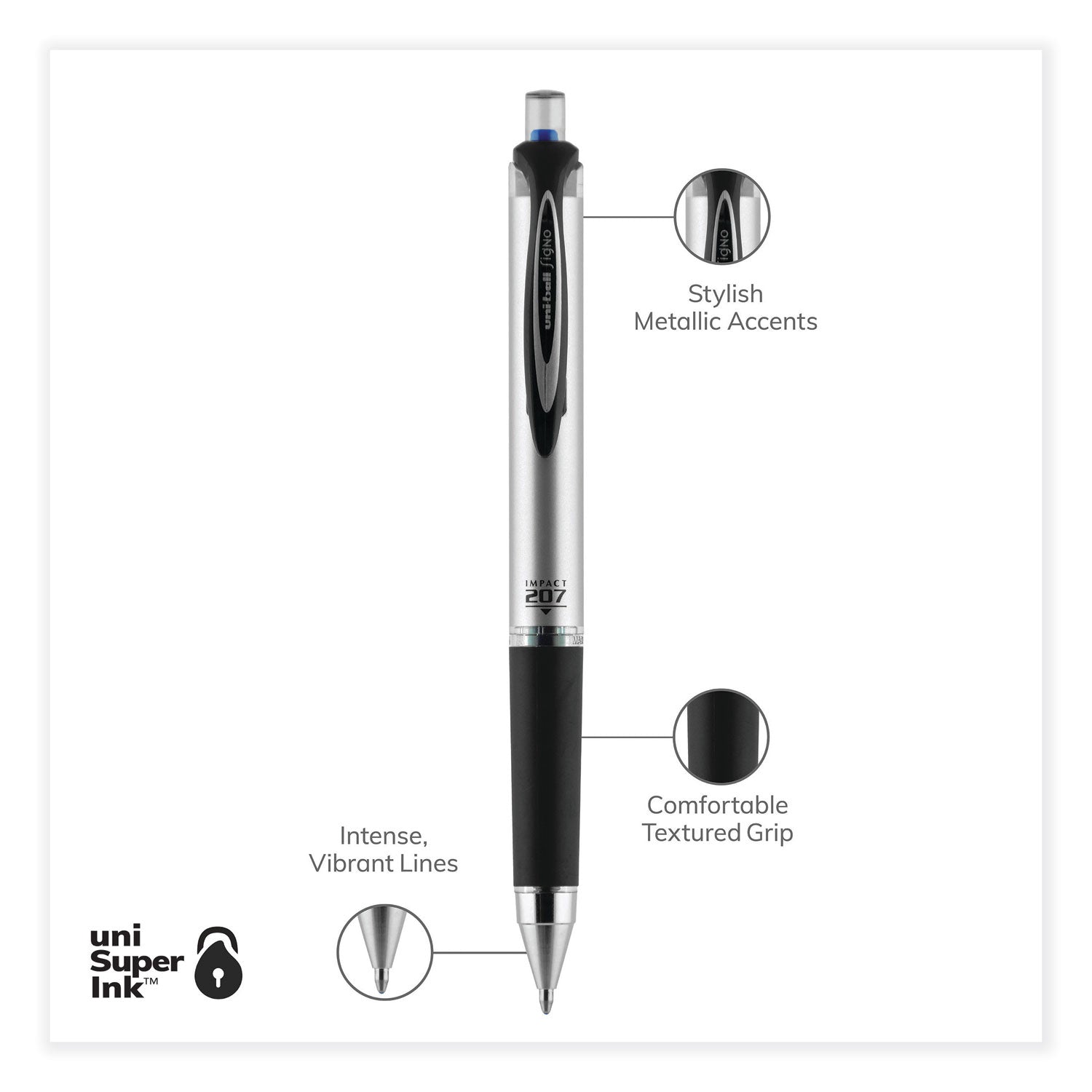 207-impact-gel-pen-retractable-bold-1-mm-blue-ink-black-blue-barrel_ubc65871 - 4