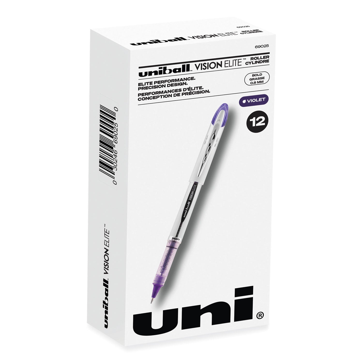 vision-elite-hybrid-gel-pen-stick-bold-08-mm-violet-ink-white-violet-clear-barrel_ubc69025 - 1