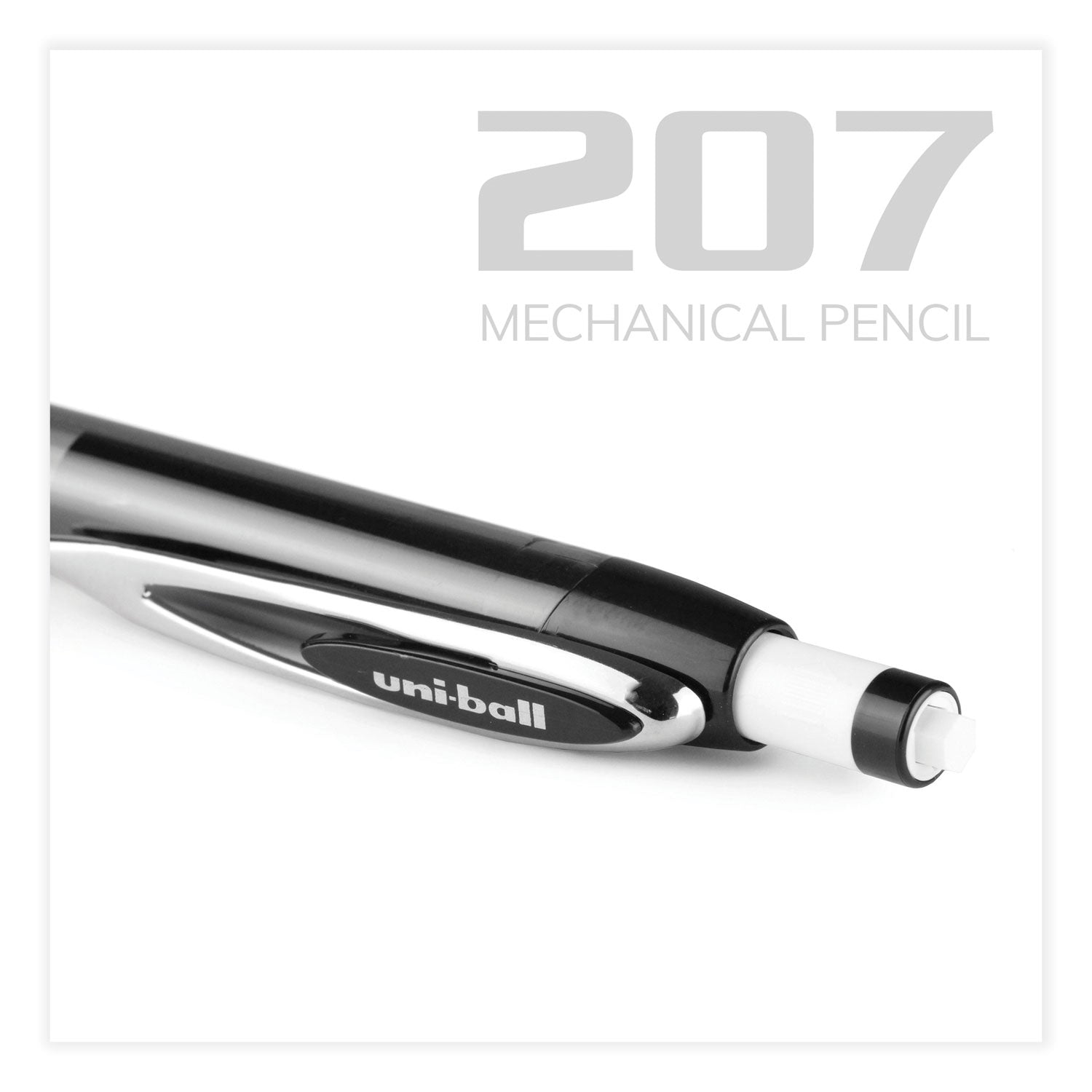 207-mechanical-pencil-07-mm-hb-#2-black-lead-black-barrel-dozen_ubc70126 - 6