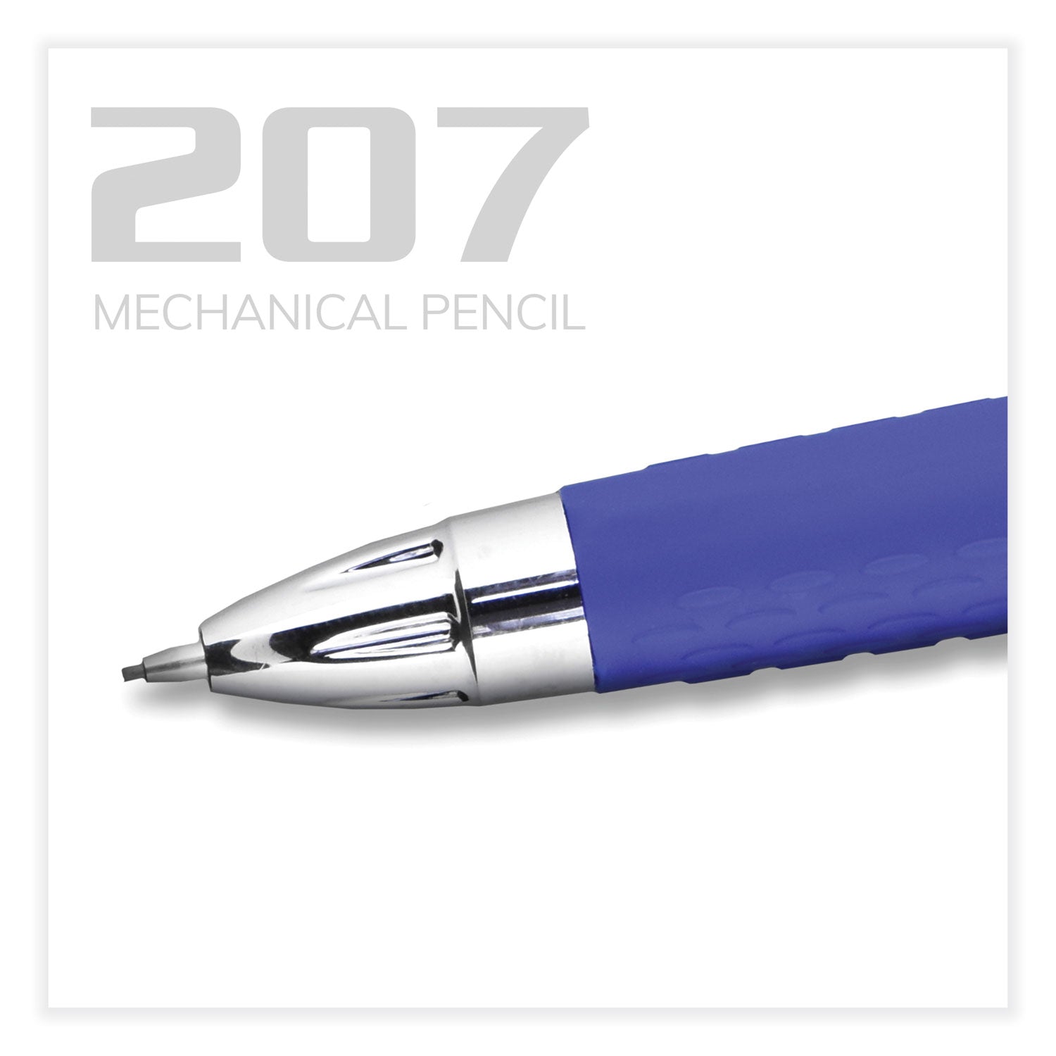 207-mechanical-pencil-07-mm-hb-#2-black-lead-blue-barrel-dozen_ubc70127 - 8