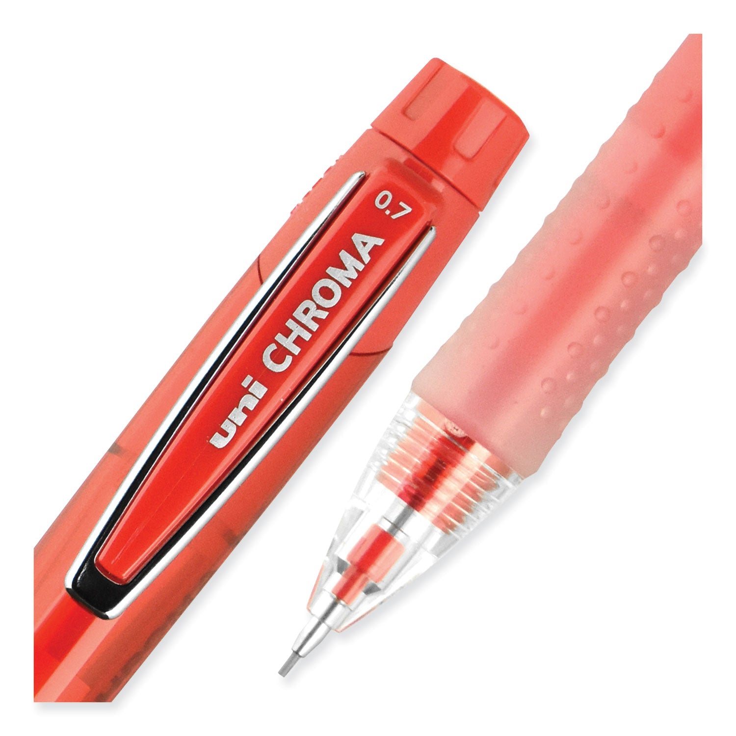 chroma-mechanical-pencil-07-mm-hb-#2-black-lead-red-barrel-dozen_ubc70135 - 5