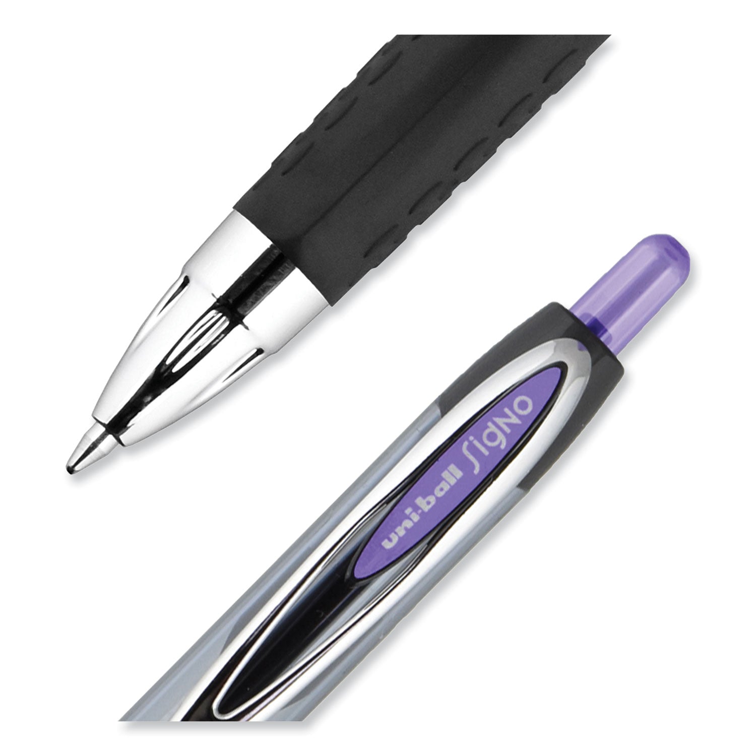 signo-207-gel-pen-retractable-medium-07-mm-violet-ink-smoke-black-violet-barrel-dozen_ubc70221 - 5