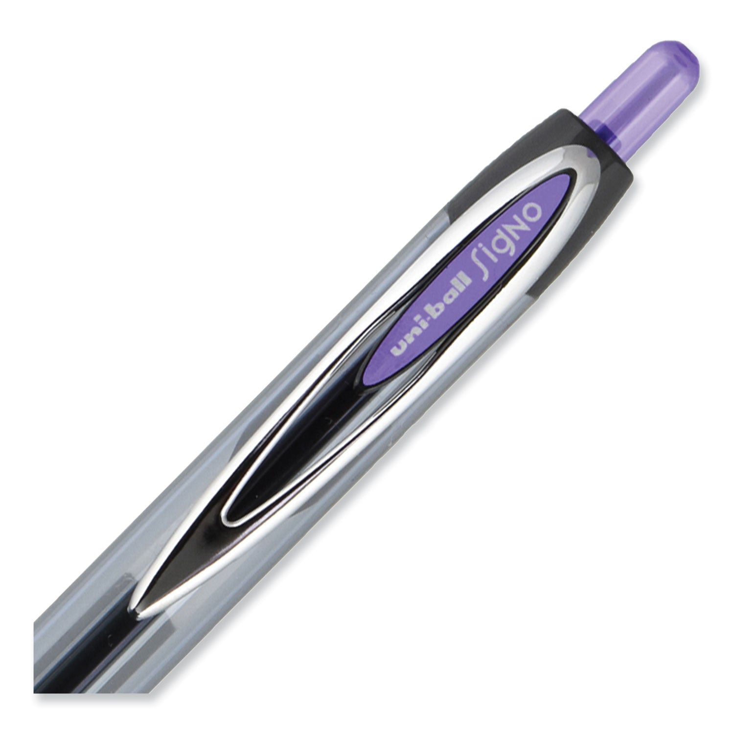 signo-207-gel-pen-retractable-medium-07-mm-violet-ink-smoke-black-violet-barrel-dozen_ubc70221 - 6