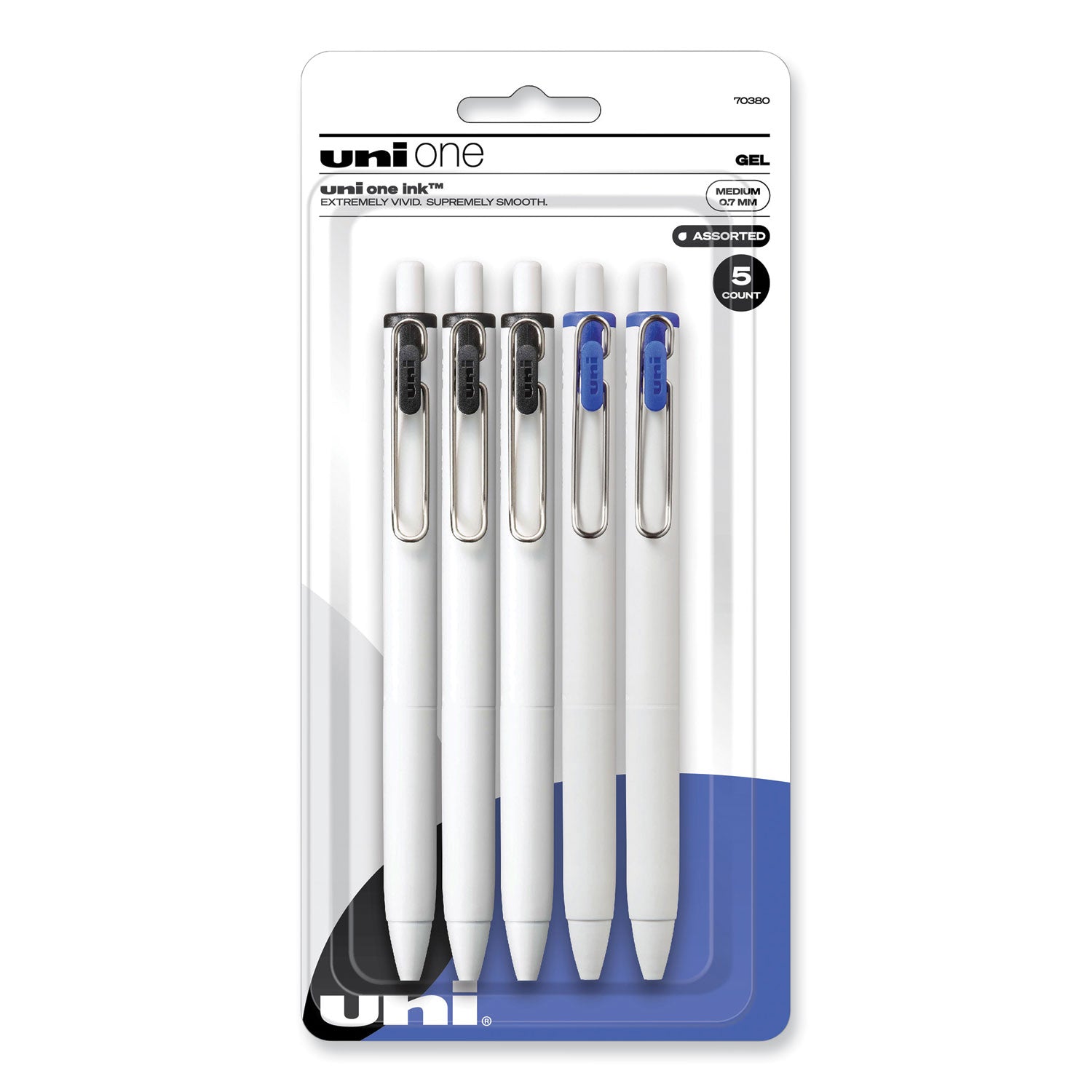 unione-gel-pen-retractable-medium-07-mm-assorted-business-ink-colors-assorted-barrel-colors-5-pack_ubc70380 - 1