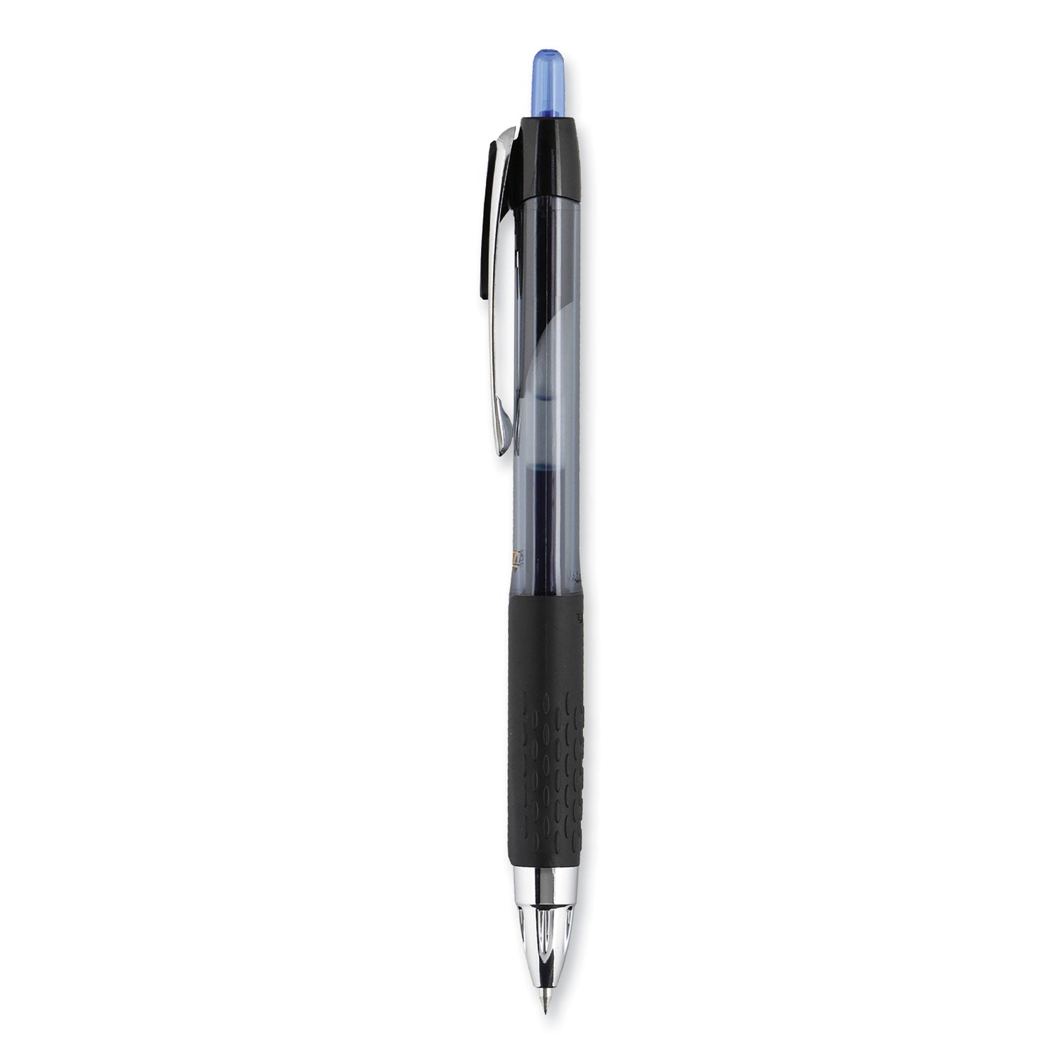 207 Signo Gel Ultra Micro Gel Pen, Retractable, Extra-Fine 0.38 mm, Blue Ink, Clear/Black Barrel