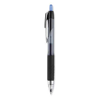 207 Signo Gel Ultra Micro Gel Pen, Retractable, Extra-Fine 0.38 mm, Blue Ink, Clear/Black Barrel