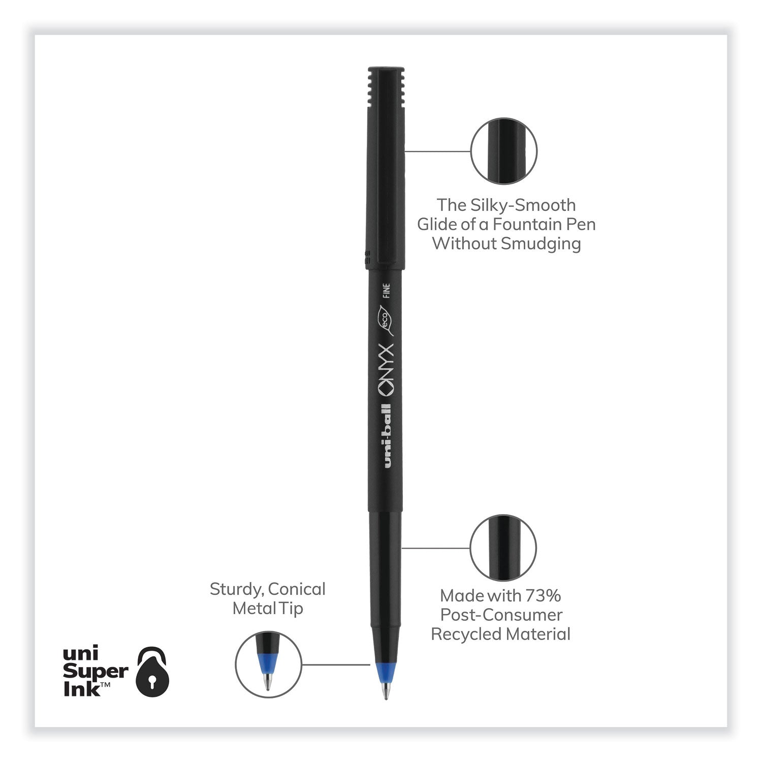 onyx-roller-ball-pen-stick-fine-07-mm-blue-ink-black-blue-barrel-72-pack_ubc2013568 - 5