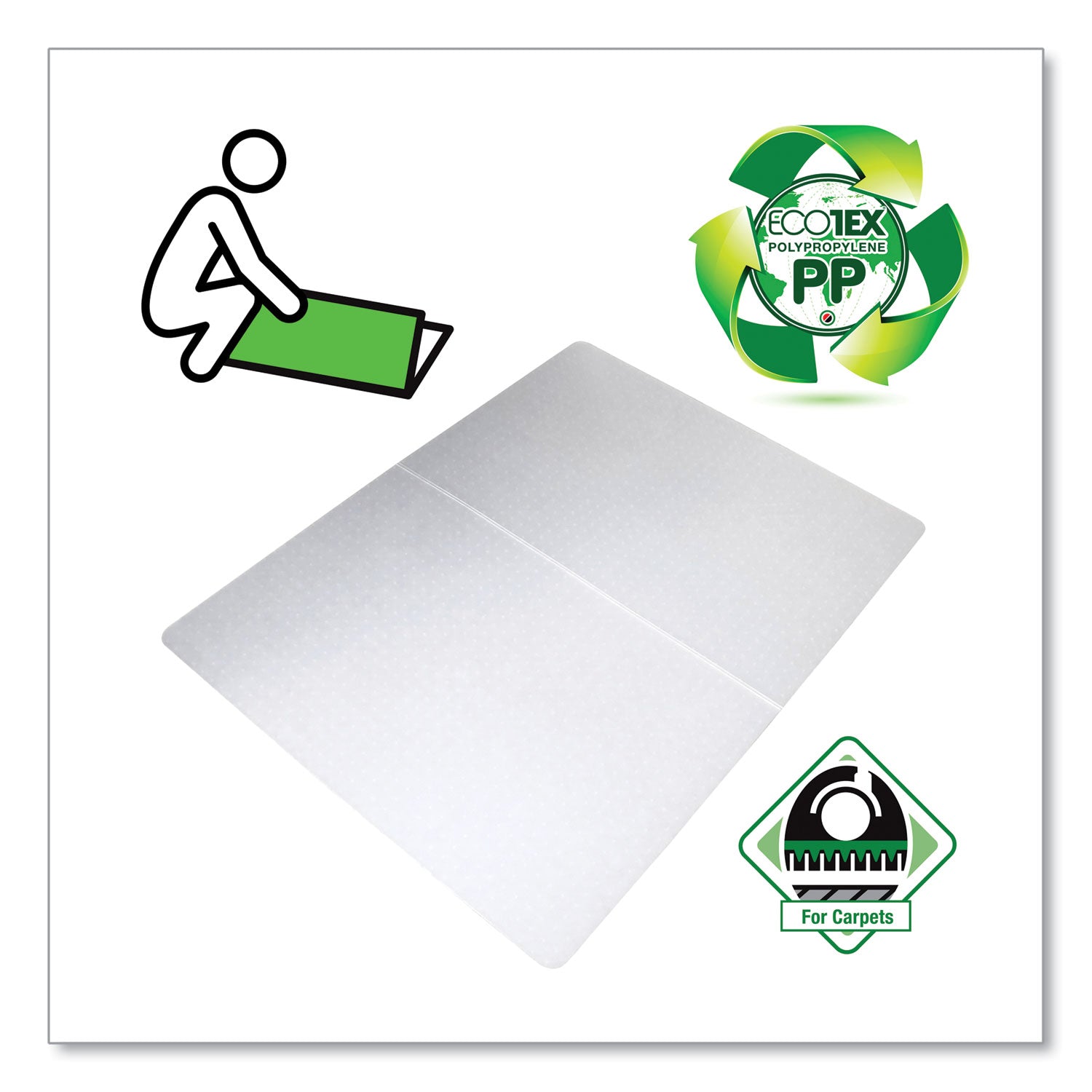 ecotex-polypropylene-rectangular-foldable-chair-mat-for-carpets-35-x-46-translucent_flrncmfllgc0002 - 2