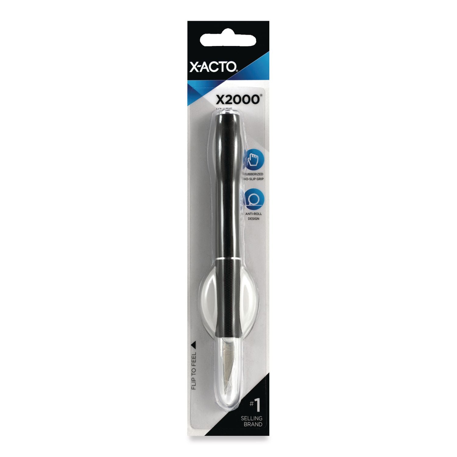 X2000 No-Roll Rubber Barrel Knife with #11 Replaceable Blade and Safety Cap