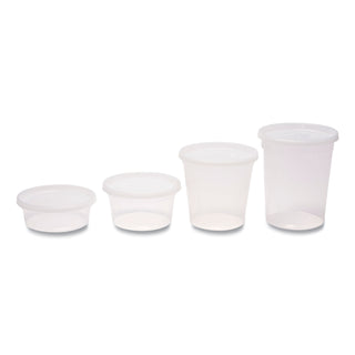 Plastic Deli Container with Lid, 8 oz, Clear, Plastic, 240/Carton