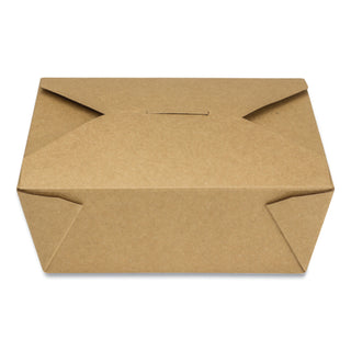 Reclosable Kraft Take-Out Box, 48 oz, Paper, 300/Carton