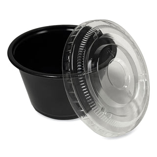 Souffle/Portion Cups, 4 oz, Polypropylene, Black, 2,500/Carton - 5