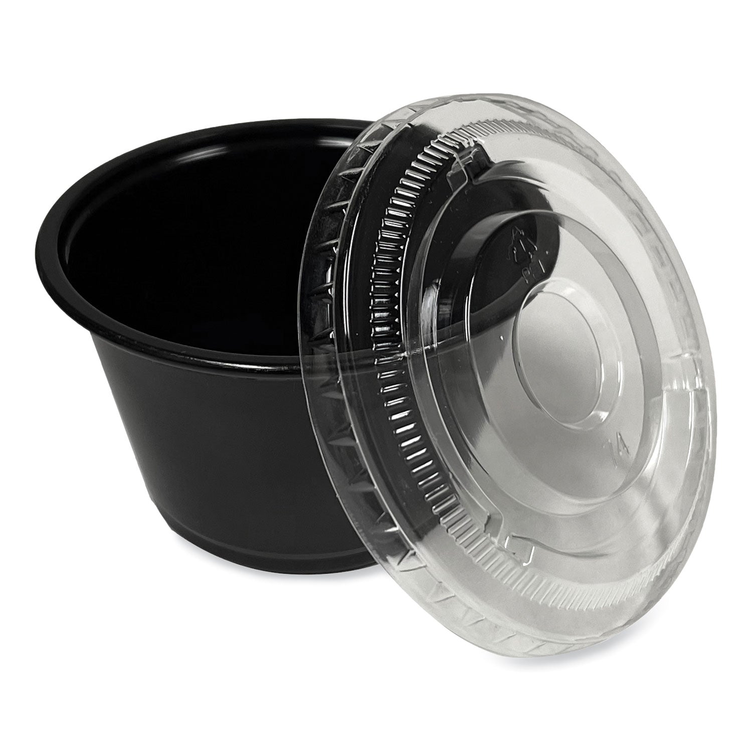 Souffle/Portion Cups, 4 oz, Polypropylene, Black, 2,500/Carton - 5