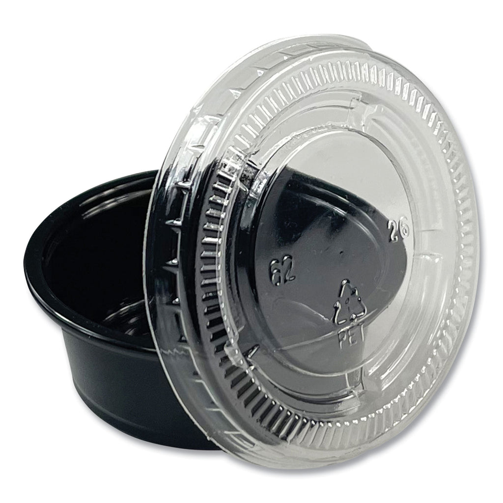 Souffle/Portion Cups, 1.5 oz, Polypropylene, Black, 2,500/Carton - 5