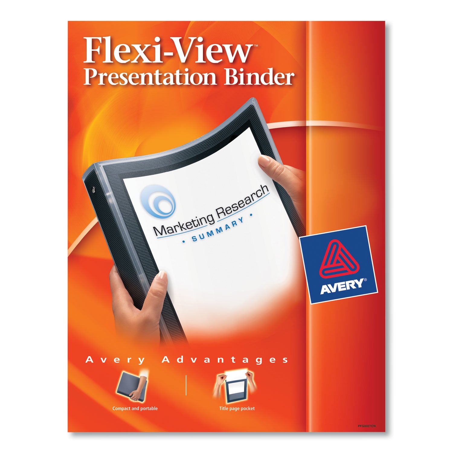 Flexi-View Binder with Round Rings, 3 Rings, 0.5" Capacity, 11 x 8.5, Black - 