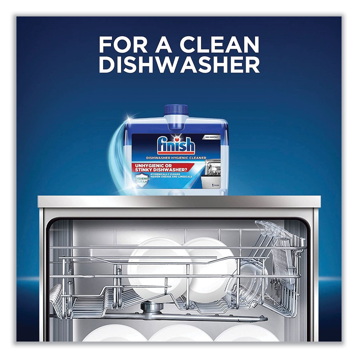 Dishwasher Cleaner, Fresh, 8.45 oz Bottle, 6/Carton
