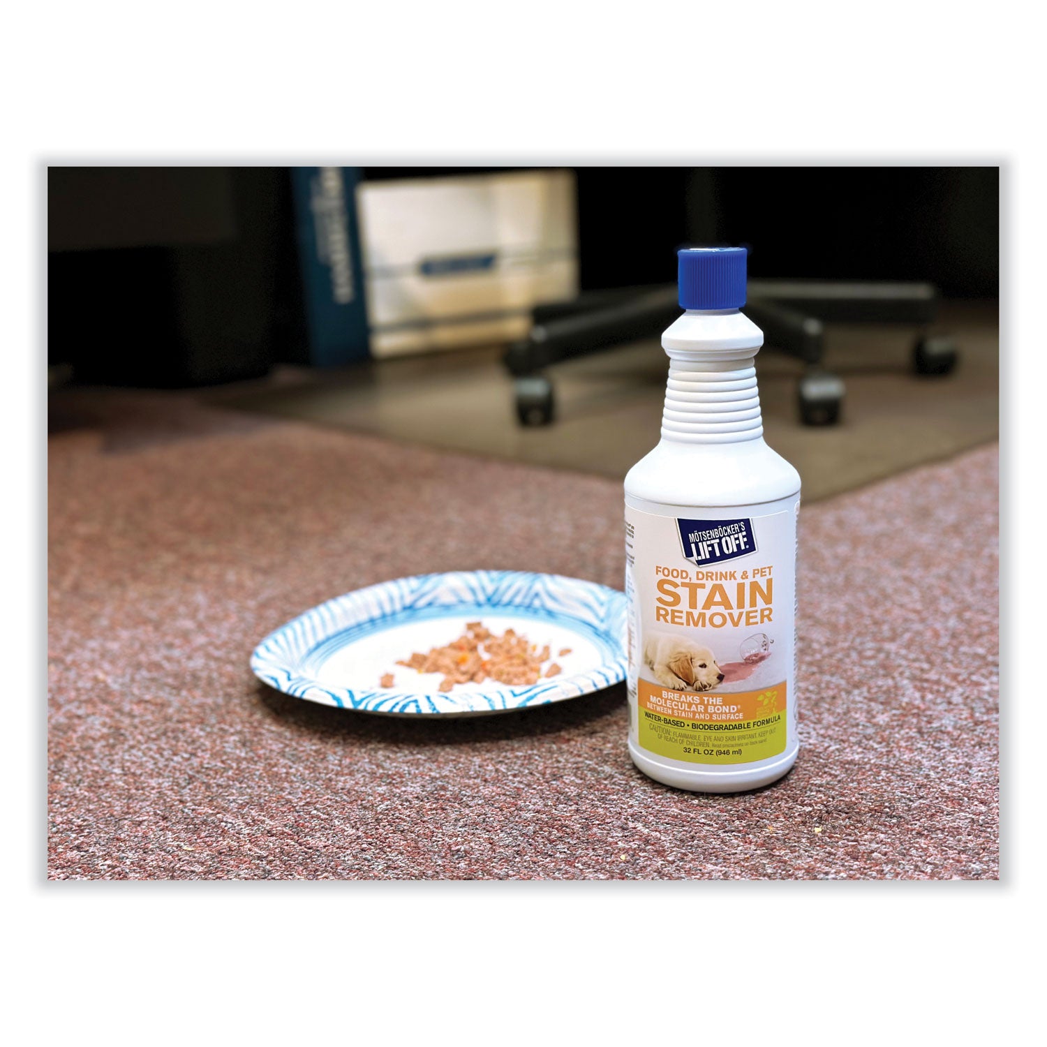 Food/Beverage/Protein Stain Remover, 32 oz Pour Bottle