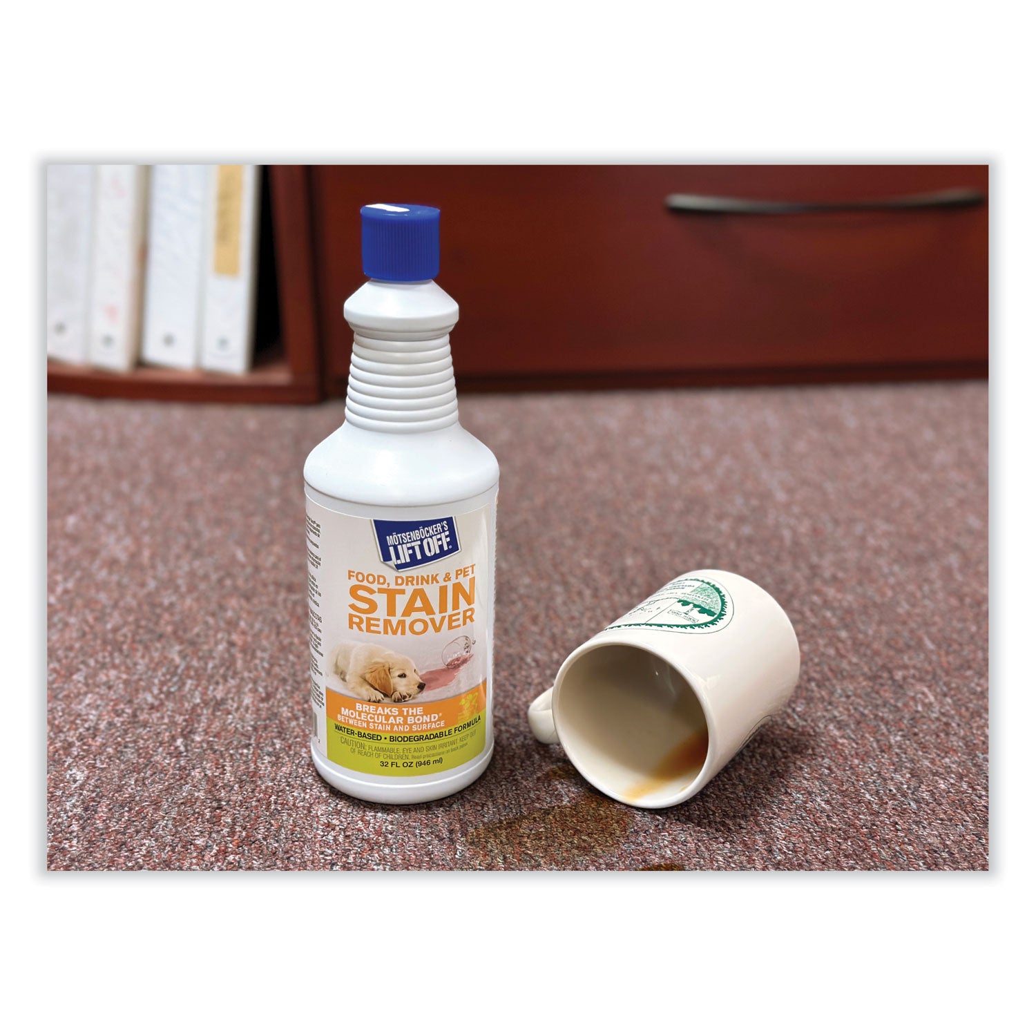 Food/Beverage/Protein Stain Remover, 32 oz Pour Bottle