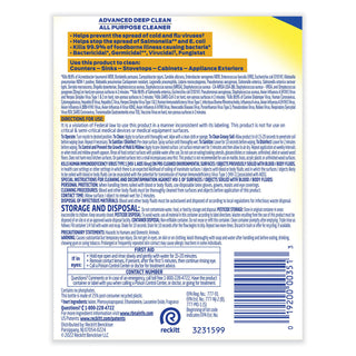 Advanced Deep Clean All Purpose Cleaner, Lemon Breeze, 32 oz Trigger Spray Bottle, 12/Carton
