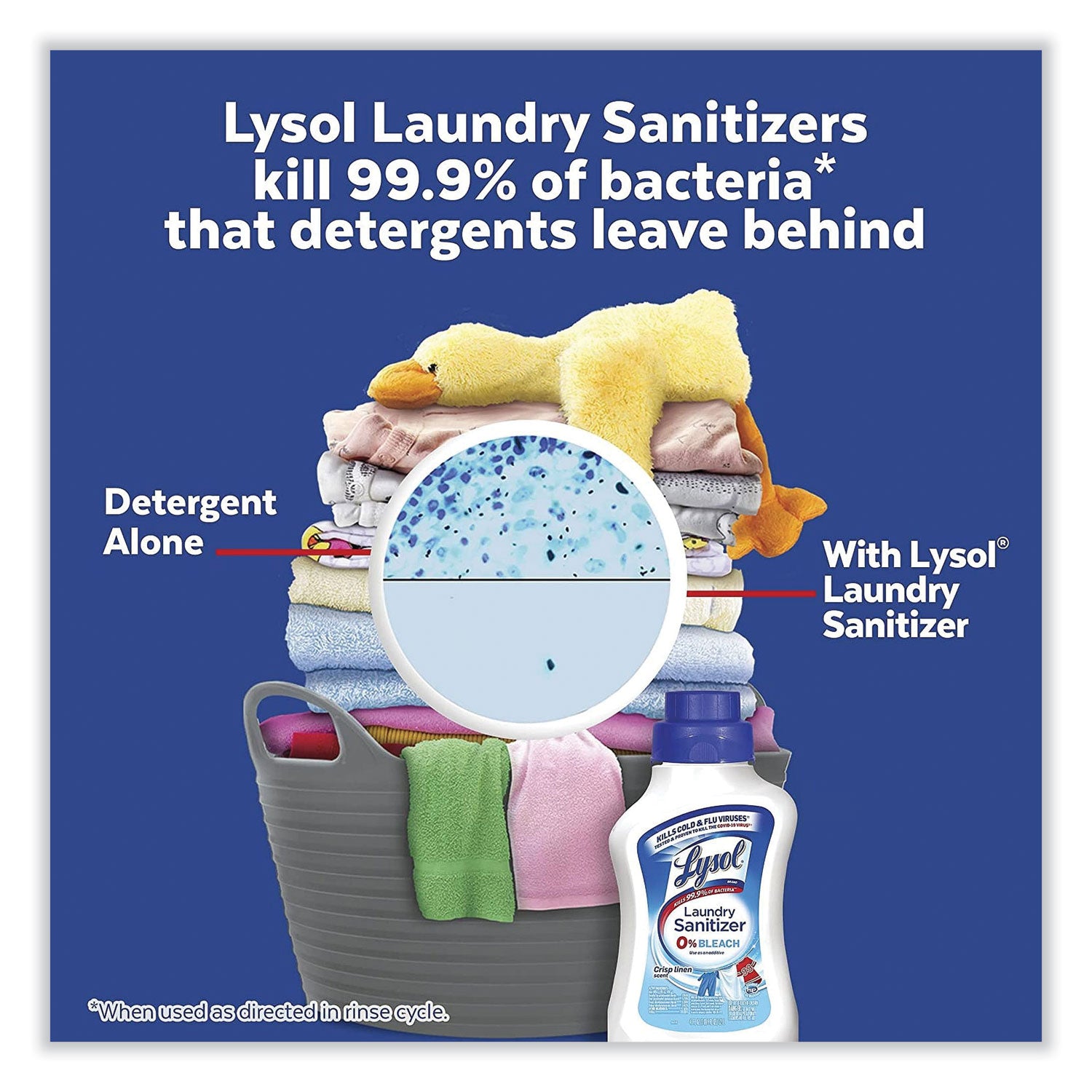 Laundry Sanitizer, Liquid, Crisp Linen, 90 oz