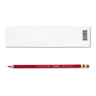 Col-Erase Pencil with Eraser, 0.7 mm, 2B, Carmine Red Lead, Carmine Red Barrel, Dozen - 