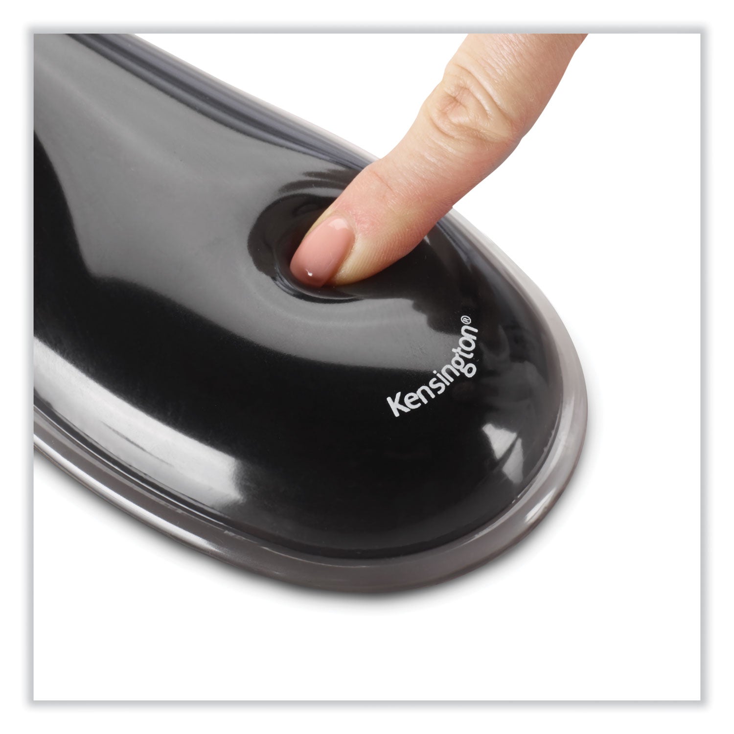 Duo Gel Wave Mouse Pad with Wrist Rest, 9.37 x 13, Red - 