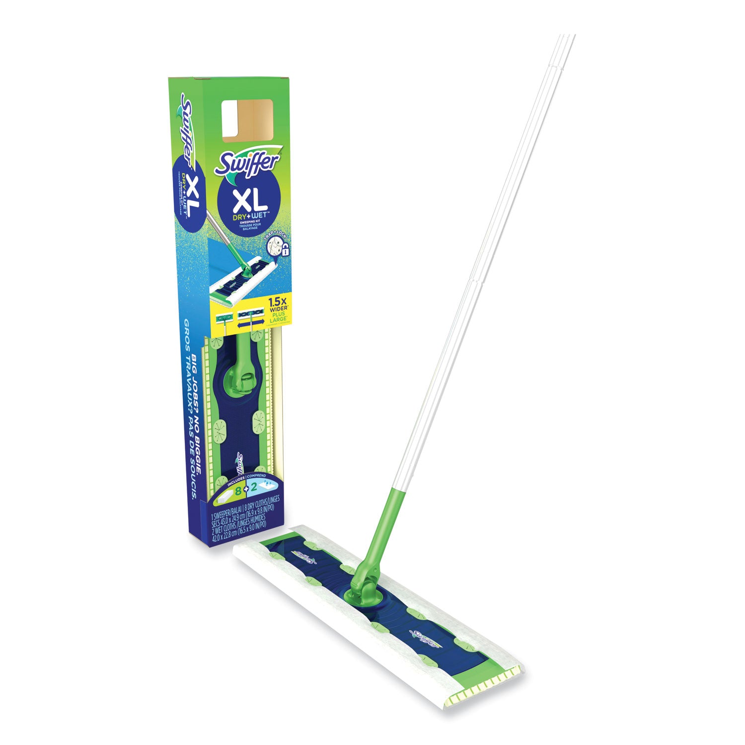 sweeper-mop-165-x-9-white-cloth-head-46-green-silver-aluminum-plastic-handle_pgc01096 - 4