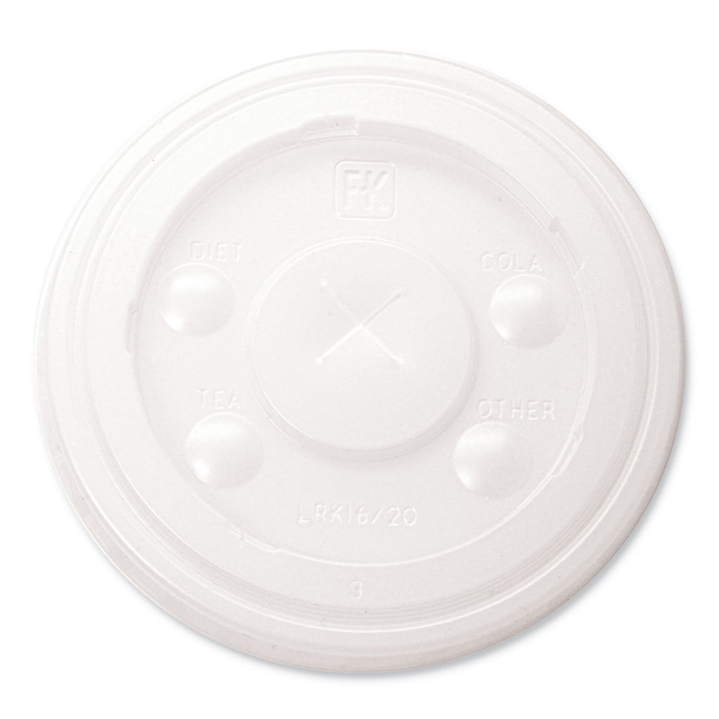 RK Cup Lids, Fits 16 oz to 20 oz Cups, Translucent, 1,000/Carton