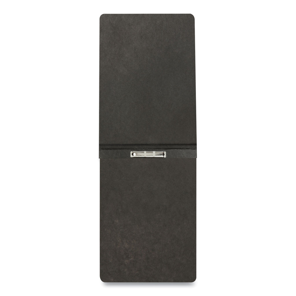 Pressboard Report Cover with Reinforced Top Hinge, Two-Prong Metal Fastener, 2" Capacity, 8.5 x 11, Black/Black