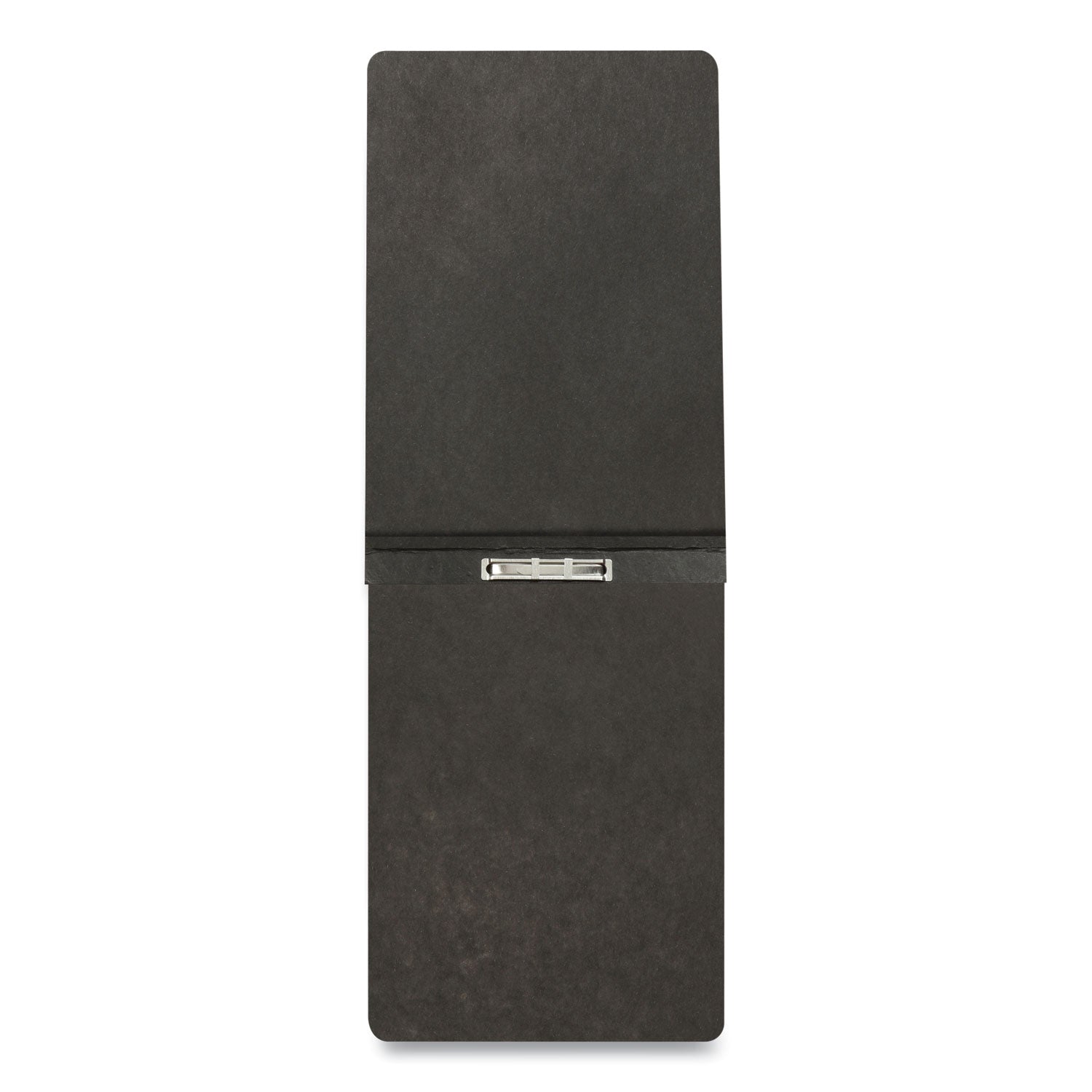 Pressboard Report Cover with Reinforced Top Hinge, Two-Prong Metal Fastener, 2" Capacity, 8.5 x 11, Black/Black