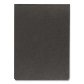Pressboard Report Cover with Reinforced Top Hinge, Two-Prong Metal Fastener, 2" Capacity, 8.5 x 11, Black/Black